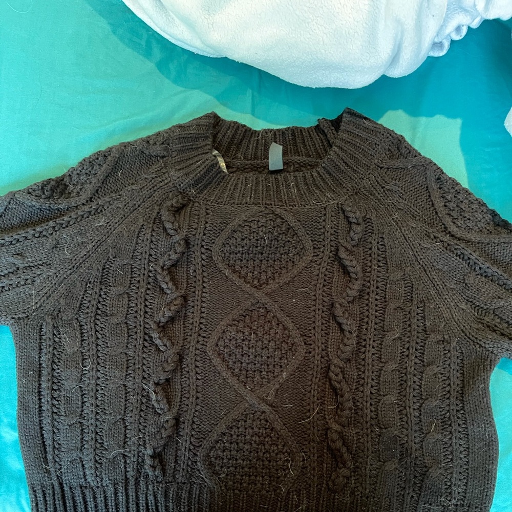 Cropped Black Sweater